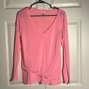 PINK Victoria’s Secret Soft Pink Strappy Front Tee Size Medium